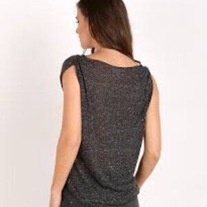 LNA t shirt with ruched shoulders